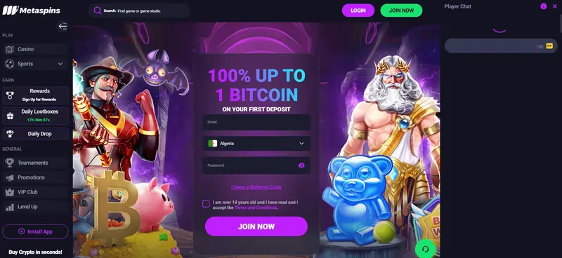 Metaspins Casino